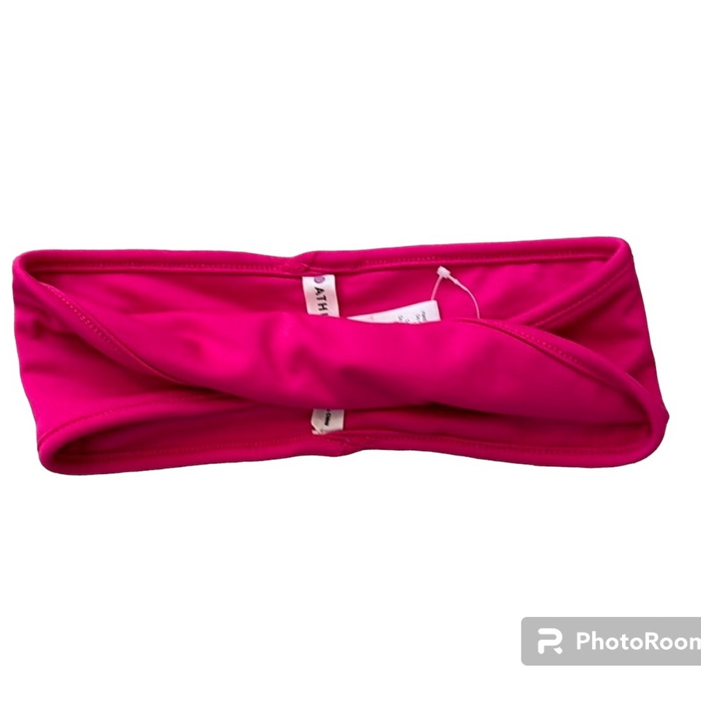Athleta Plush Tech Headband Magenta Pink With Twist One Size